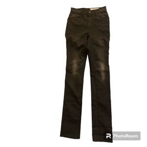 Imogene + Wllie Elizabeth black distressed denim straight leg high waist jeans